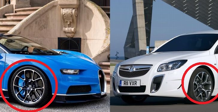 超高級車の大衆車と同じ10のパーツ